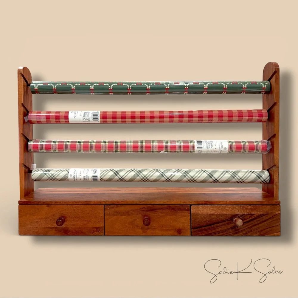 Brass & Wood‎ Gift Wrap and Ribbon Holder - Hearth & Hand Magnolia, Target 2025